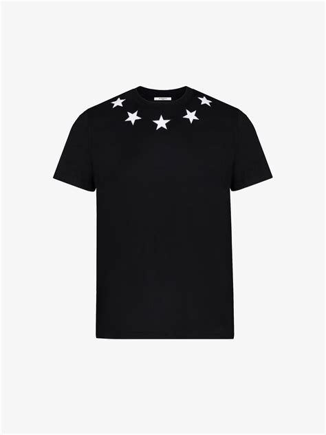 blue givenchy shirt stars|givenchy distressed t shirt.